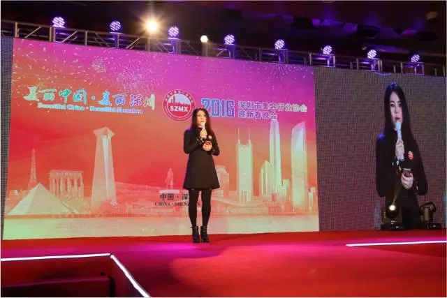 深圳美協(xié)黃乙晴會(huì)長(zhǎng)上臺(tái)致辭